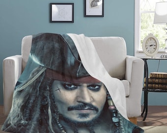 HUGE BEST PRICE Johnny Depp Blanket Jack Sparrow Fleece Travelling  Birthday Gifts Mothers Fathers Day
