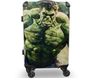 Hulk Suitcase Cabin Luggage Travelling Avengers Super Hero Gifts Birthday Anniversary