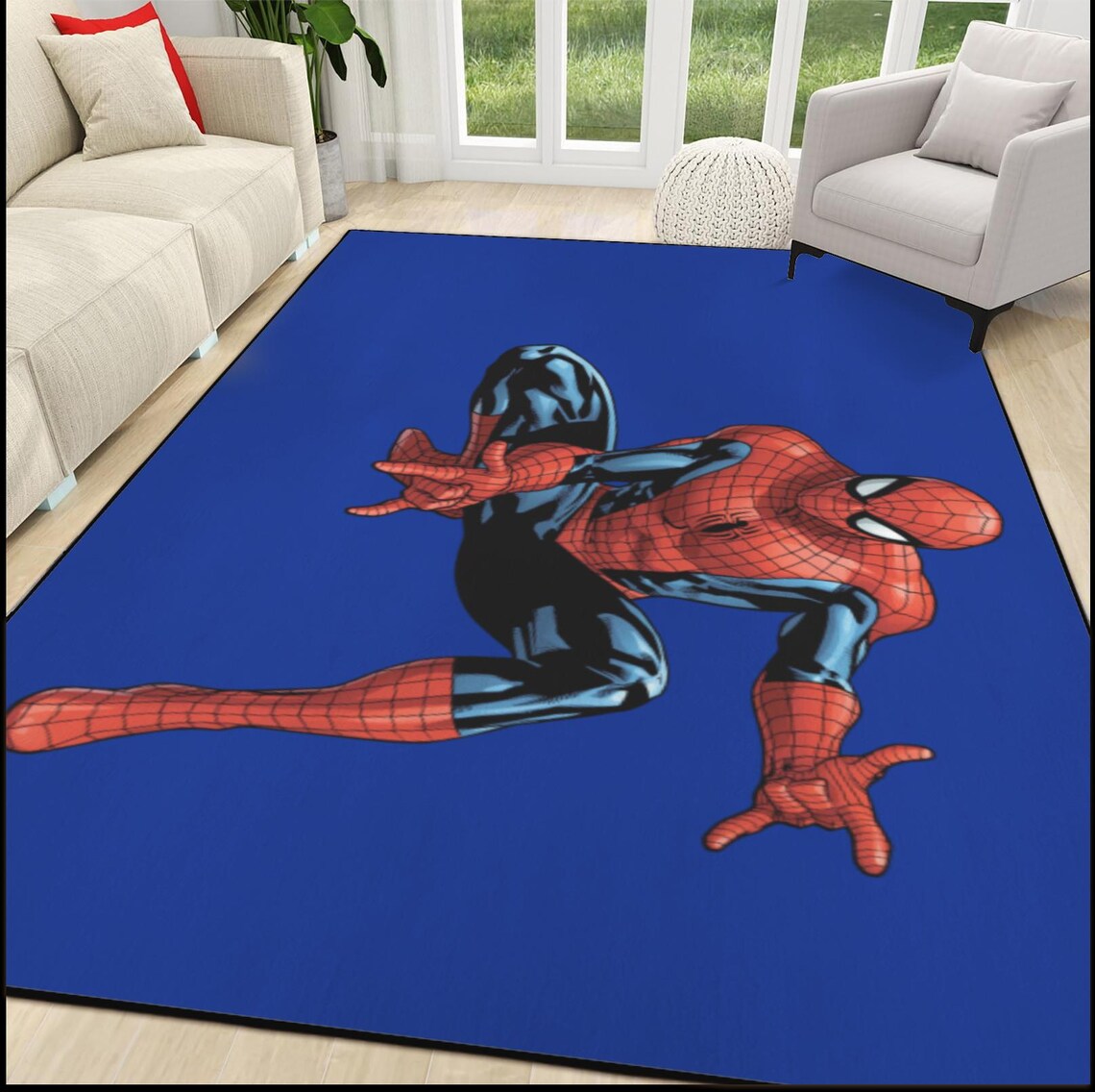 Spiderman Area Rug Big Birthday Gifts Anniversary Valentines Day - Etsy