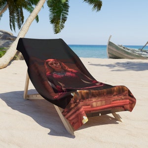HUGE BEST PRICE Scarlet Witch Beach Towel  Wanda Maximoff  Camping Summer Birthday Gifts Mothers Fathers Day