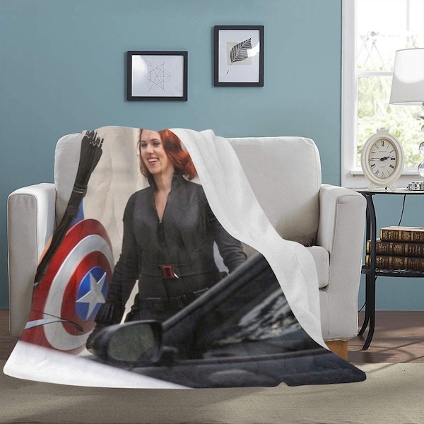 RIESIGE BEST PREIS Black Widow Decke Fleece Natasha Romanoff Avengers Reisen Superheld Geburtstagsgeschenke Jahrestag