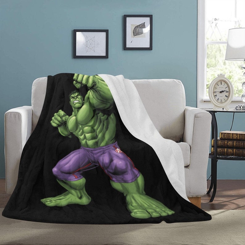 Hulk Blanket Fleece Travelling Avengers Super Hero Birthday Etsy