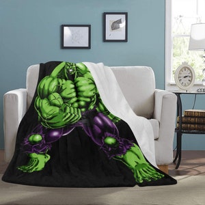 HUGE BEST PRICE Hulk Blanket Fleece Travelling Avengers Super Hero Birthday Gifts Mothers Fathers Day Day