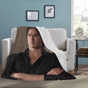 HUGE BEST PRICE Ian Somerhalder Blanket Fleece Travelling Birthday Gifts Valentines Day