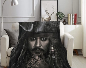 HUGE BEST PRICE Johnny Depp Blanket Jack Sparrow Fleece Travelling  Birthday Gifts Mothers Fathers Day