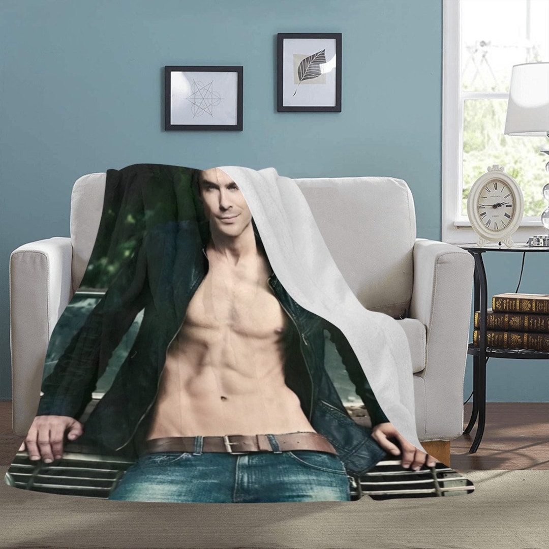 Ian Somerhalder Blanket Fleece Travelling Birthday Gifts Valentines Day
