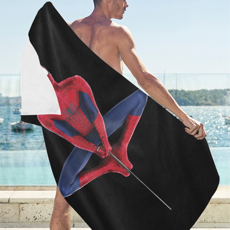 Spiderman Beach Towel Avengers Super Hero Travelling Camping Etsy