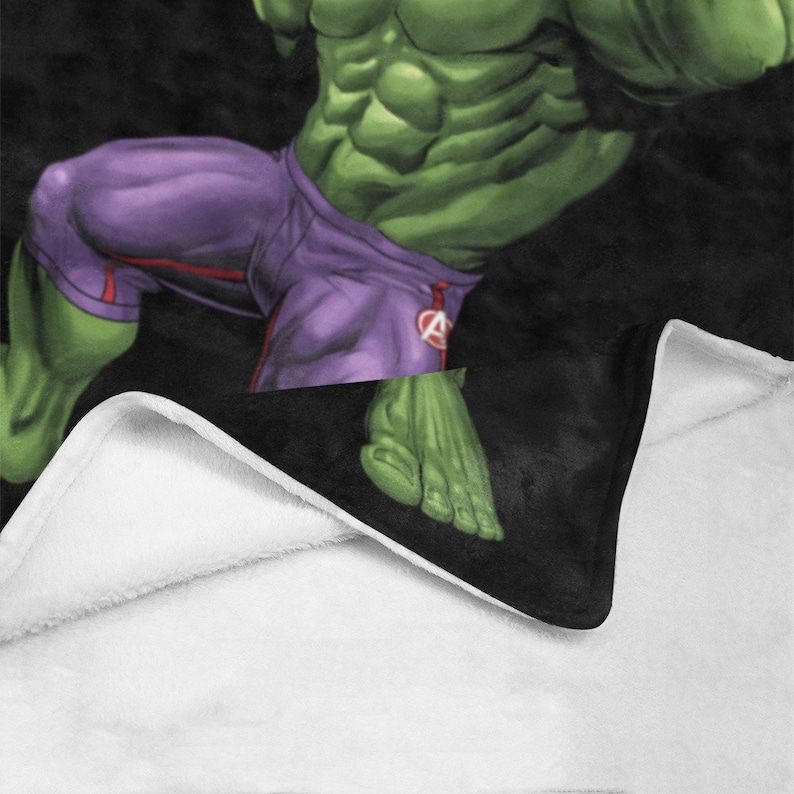 Hulk Blanket Fleece Travelling Avengers Super Hero Birthday Etsy