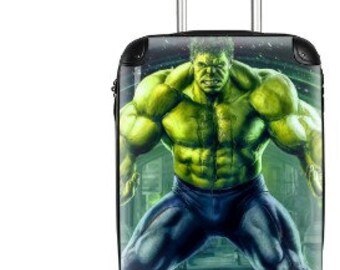 Hulk Suitcase Cabin Luggage Travelling Avengers Super Hero Gifts Birthday Anniversary
