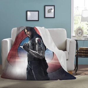 HUGE BEST PRICE Winter Soldier Blanket Fleece  Sebastian Stan Travelling  Birthday Gifts Anniversary