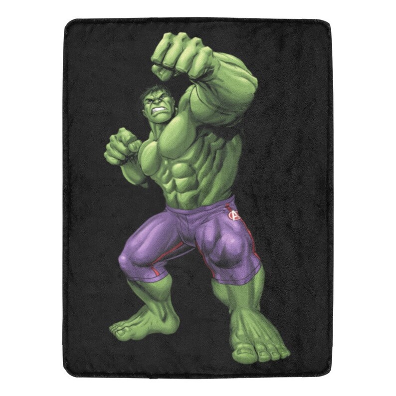 Hulk Blanket Fleece Travelling Avengers Super Hero Birthday Etsy