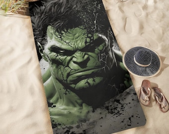 HUGE BEST PRICE Hulk Beach Towel Super Hero Camping Summer Birthday Gifts  Mothers Fathers Day