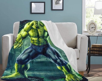 HUGE BEST PRICE Hulk Blanket Fleece Travelling Avengers Super Hero Birthday Gifts Mothers Fathers Day Day Etsy