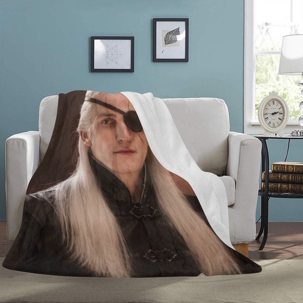 MIGLIOR PREZZO ENORME Coperta in pile di Aemond Targaryen da viaggio, regali di compleanno di supereroi, San Valentino