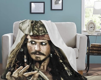 HUGE BEST PRICE Johnny Depp Blanket Jack Sparrow Fleece Travelling  Birthday Gifts Mothers Fathers Day
