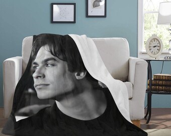 HUGE BEST PRICE Ian Somerhalder Blanket Fleece Travelling Birthday Gifts Valentines Day