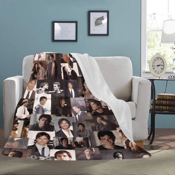 HUGE BEST PRICE Ian Somerhalder Blanket Fleece Travelling Birthday Gifts Valentines Day