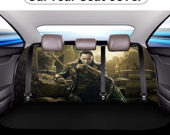 Funda para asiento trasero de coche Loki, ideal para regalo de cumpleaños, Día de la Madre y del Padre.