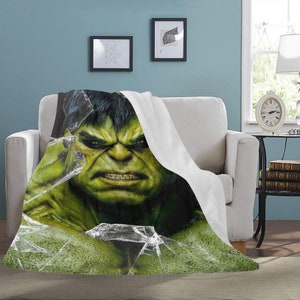 HUGE BEST PRICE Hulk Blanket Fleece Travelling Avengers Super Hero Birthday Gifts Mothers Fathers Day Day