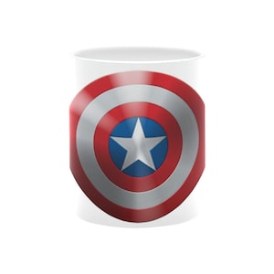 Captain America Shield Mug Cup  Birthday Gifts Mothers Fathers Day