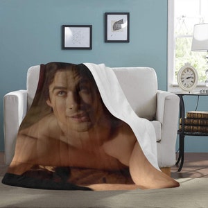 Damon salvatore blanket etsy shop