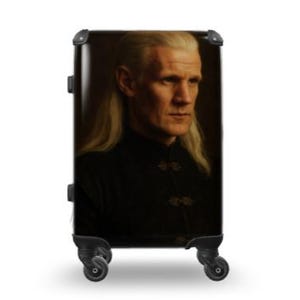 Koffer geïnspireerd op Matt Smith – glanzende polycarbonaat bagagedrager, koffer/medium/xxl, uv-print, TSA-slot, reistas op 4 wielen