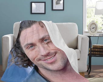 HUGE BEST PRICE Aaron Taylor Johnson Blanket Fleece Travelling  Birthday Gifts Mothers Fathers Day