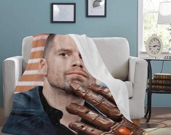 ENORME MIGLIOR PREZZO Winter Soldier Coperta in pile Sebastian Stan Viaggi Compleanno Regali Anniversario