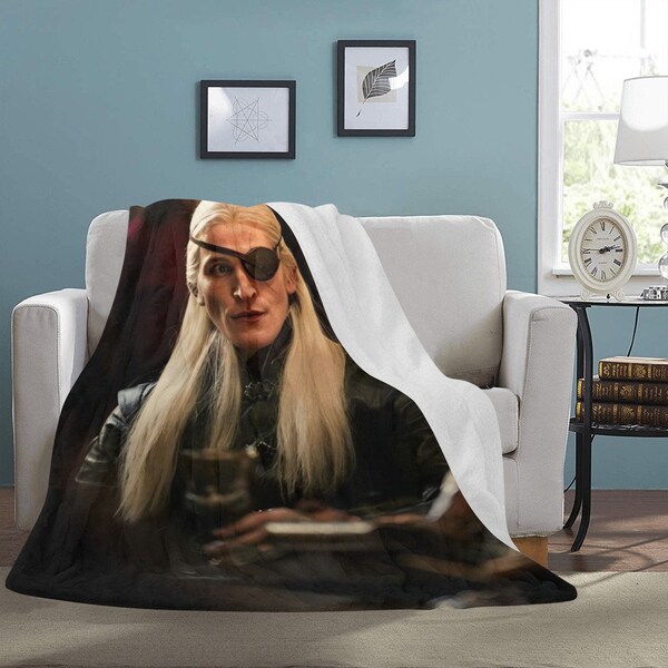 MIGLIOR PREZZO ENORME Coperta in pile di Aemond Targaryen da viaggio, regali di compleanno di supereroi, San Valentino