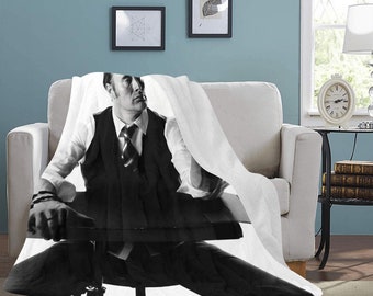 HUGE BEST PRICE Mads Mikkelsen Blanket Fleece Travelling  Birthday Gifts Valentines Day
