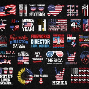 4th of July SVG Bundle, Fourth of July Bundle Svg, USA Flag Svg Png, Independence Day Svg, Patriotic Svg, America Svg, Png, Cricut, Clipart