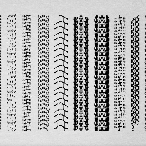 Tire Track SVG, 10 Tire Track Bundle, Tire Tread Svg, Tracks Svg, Mud Tire Svg, Off Road Tire Tread, Tyre Tracks Svg, Cricut, Silhouette