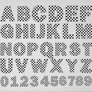 Checkered Numbers Svg, Checkered Alphabet Svg, Racing Numbers Svg, Racing Svg, Checkered Flags Svg, Race Flag Svg, Png, Cricut, SIlhouette