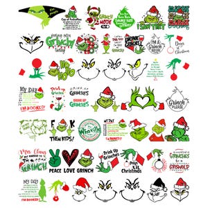 Christmas Svg Bundle, Grinch Svg Bundle, Merry Christmas Svg, Grinch Svg, Grinch Middle Finger Svg, Grinch Clipart, Christmas Svg, Png