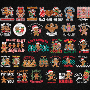Lebkuchen-Svg-Bundle, Weihnachts-Svg, Lebkuchen-Svg, Lebkuchenmann-Svg, Weihnachtsplätzchen-Svg, Lebkuchenfrau-Svg, Png, Cricut, Clipart