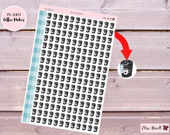 Coffee Maker | Icon Stickers | Doodle Stickers | Planner Stickers | 180 Stickers | PS-IS017