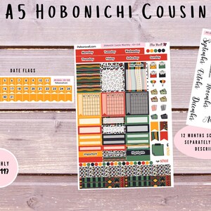 Hobonichi Cousin Sticker Kits, Juneteenth, Kawanza, June, A5 Hobonichi, Monthly, Kit 119