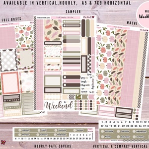 Weekly Planner Stickers Kit for Erin Condren Vertical Horizontal Hourly A5 and 7x9 Life Planners With Fall Blossoms, Kit 134