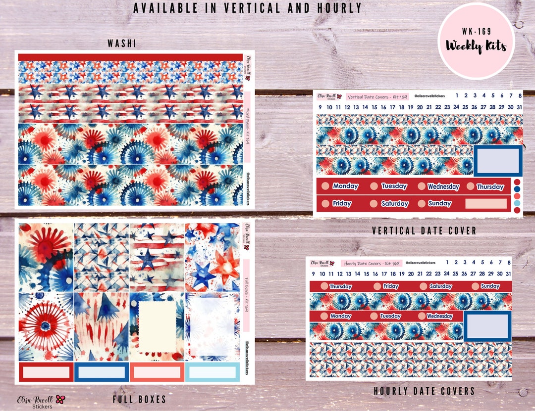 Weekly Planner Stickers Kit for Erin Condren Vertical and Hourly 7x9 ...
