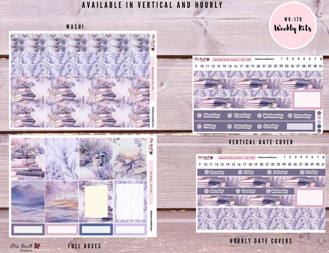 Weekly Planner Stickers Kit for Erin Condren Vertical and Hourly 7x9 ...