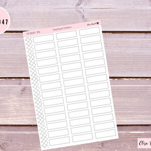 Boîtes cousues, troisième boîte, boîte rectangulaire, autocollants fonctionnels, étiquettes, autocollants de journalisme, autocollants d'agenda, PS-F047