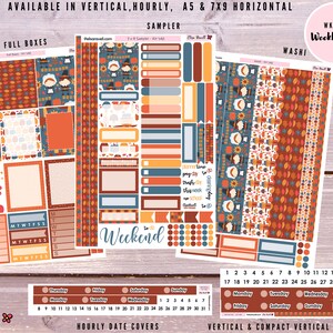 Weekly Planner Stickers Kit for Erin Condren Vertical Horizontal Hourly A5 and 7x9 Life Planners with Thankful Thanksgiving, Kit 140