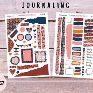 Journaling Sticker Kits Owls Hoot for A5 and 7x9 Journals and Planners, Kit 137