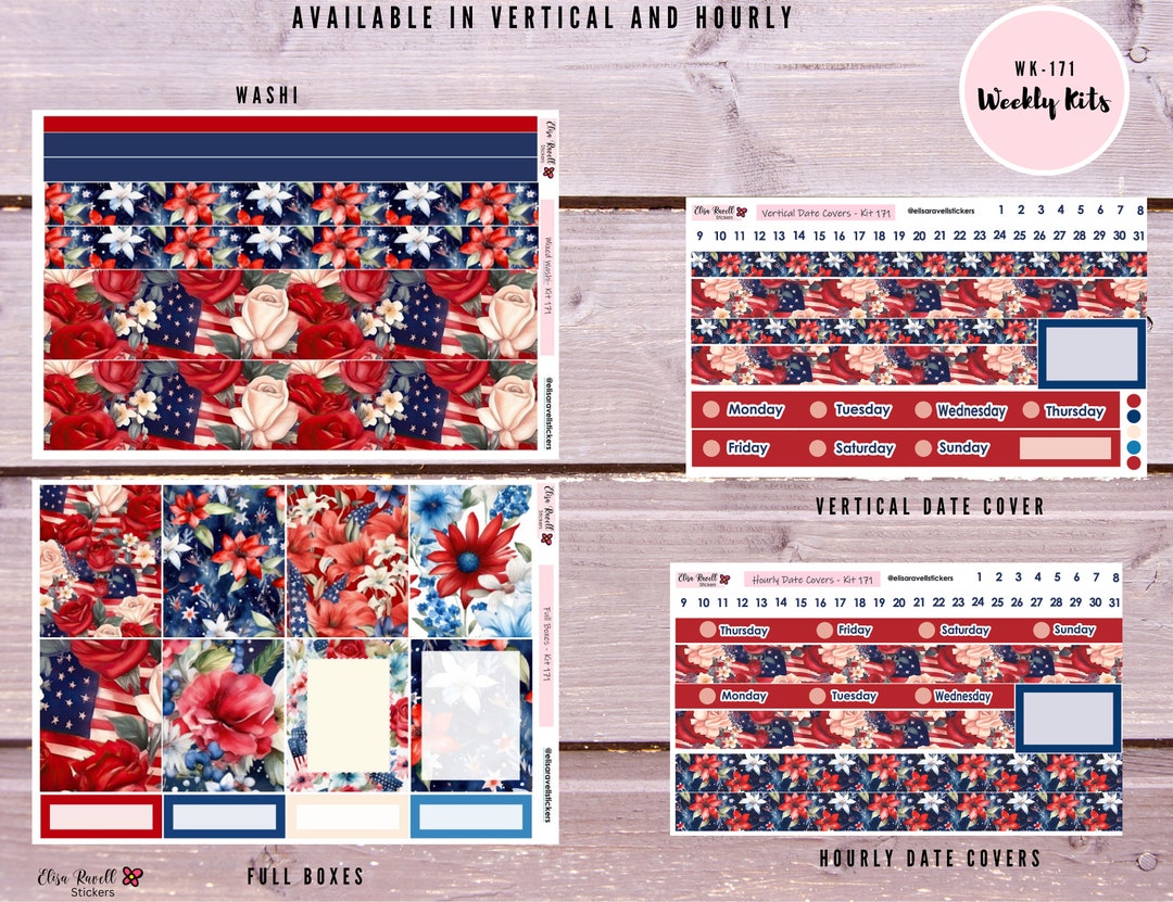 Weekly Planner Stickers Kit for Erin Condren Vertical and Hourly 7x9 ...