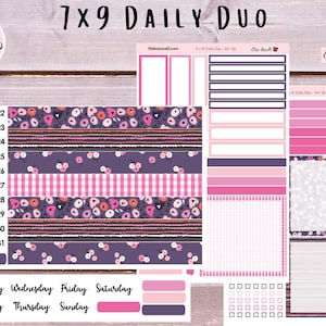 7x9 Daily Duo Stickers, Spice Sweet Life, September Planner Stickers, September Daily Duo, Summer, Flexible, Kit 76