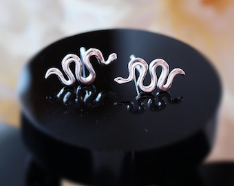 Schlange Ohrstecker - Sterling Silber Gothic Schlange Schmuck, Krabbelschlange Ohrstecker, Einzigartige Goth Statement Ohrringe, Gothic Geschenk