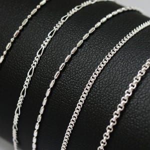 925 Sterling Silver Chain, Skinny Chain, Layering Necklace, Unisex Chain, Silver Necklace, Multiple Length, Silver Chains, Women Men Chains