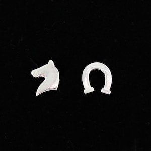 925 Sterling Silver Horseshoe Stud Earrings, Horseshoe Earrings, Horse Earrings, Jewelry Gift for Her, Animal Lover, Nature Inspired
