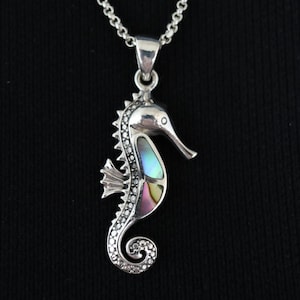 925 Ciondolo A Forma Di Cavalluccio Marino Con Animali Marini In Argento Sterling Con Anelli Di Salto Cavallo Di Mare