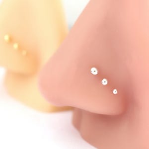 925 sterling silver Tiny Nose Stud - 14k gold filled nose stud, minimalist nose stud, 1.5 mm, 2 mm, 2.5 mm Tiny Ball Nose Stud, Small Dot